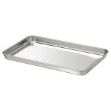 IKEA GRILLTIDER (ИКЕА ГРИЛЛТИДЕР) — Поднос для сервировки, нержавеющая сталь 30x20 см — фото 1