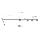 IKEA SOLVINDEN (ИКЕА СОЛВИНДЕН) — Гирлянда светодиодная, 12 ламп, на солнечной батарее, для улицы/красная в полоску — фото 6