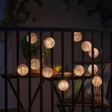 IKEA SOLVINDEN (ИКЕА СОЛВИНДЕН) — Гирлянда светодиодная, 12 ламп, на батарейках, розовая — фото 3