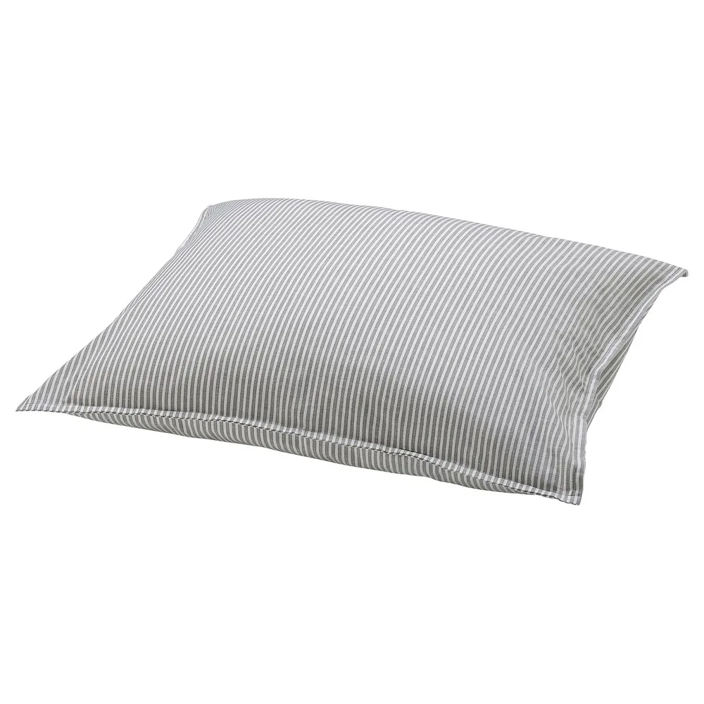 IKEA SOLFIBBLA (ИКЕА СОЛФИББЛА) — Наволочка, серая белая/в полоску 50x60 см