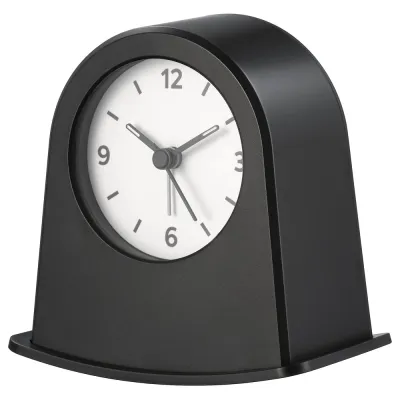 IKEA KÄRRSÅNGARE (ИКЕА КЭРРСОНГАРЕ) — Будильник, чёрный 11x7x11 см