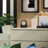 IKEA KÄRRSÅNGARE (ИКЕА КЭРРСОНГАРЕ) — Будильник, чёрный 11x7x11 см — фото 2