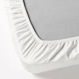 IKEA DVALA (ИКЕА ДВАЛА) — Простыня на резинке, белый 80x200 см — фото 6
