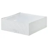 IKEA STUK (ИКЕА СТУК) — Кофр для одежды/белья, белый/чёрный 51x51x18 см — фото 1