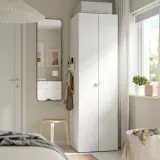 IKEA STUK (ИКЕА СТУК) — Кофр для одежды/белья, белый/чёрный 51x51x18 см — фото 7