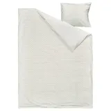 IKEA BANDKNIPPE (ИКЕА БАНДКНИППЕ) — Пододеяльник и наволочка, белый/зелёный 150x200/50x60 см — фото 5