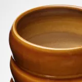 IKEA HASSELBUKETT (ИКЕА ХАССЕЛБУКЕТТ) — Кашпо — для дома/улицы, коричнево-жёлтое, 12 см — фото 2