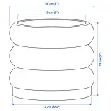 IKEA HASSELBUKETT (ИКЕА ХАССЕЛБУКЕТТ) — Кашпо — для дома/улицы, коричнево-жёлтое, 12 см — фото 5