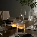 IKEA SNÖRPTRÅD (ИКЕА СНЁРПТРОД) — Декоративная светодиодная свеча — на батарейках, цвет латуни — фото 2