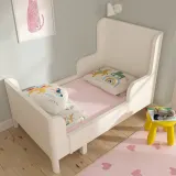 IKEA BARNDRÖM (ИКЕА БАРНДРЁМ) — Простыня на резинке для раздвижной кровати — розовая 80х130 см — фото 2
