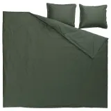 IKEA LUKTVICKER (ИКЕА ЛУКТВИКЕР) — Пододеяльник и 2 наволочки, тёмно-зелёный 200x200/50x60 см — фото 6