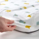 IKEA LEN (ИКЕА ЛЕН) — Простыня детская, белая с рисунком мишек, 2 шт. 60x120 см — фото 3