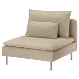 IKEA SÖDERHAMN (ИКЕА СЁДЕРХАМН) — Чехол на секцию 1-местную, Келинге бежевый — фото 2