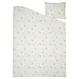 IKEA BARNDRÖM (ИКЕА БАРНДРЁМ) — Пододеяльник и наволочка, белый/зелёный, лес 150x200/50x60 см — фото 2