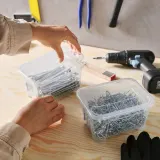 IKEA SAMLA (ИКЕА САМЛА) — Коробка с крышкой, прозрачный 14х18х10 см/1 л — фото 2