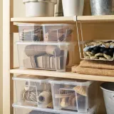 IKEA SAMLA (ИКЕА САМЛА) — Коробка с крышкой, прозрачный 14х18х10 см/1 л — фото 5