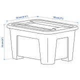 IKEA SAMLA (ИКЕА САМЛА) — Коробка с крышкой, прозрачный 14х18х10 см/1 л — фото 7