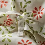 IKEA FYRISVIDE (ИКЕА ФИРИСВИДЕ) — Пододеяльник и наволочка, белый/цветочный узор 150х200/50х60 см — фото 4