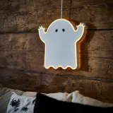 IKEA KUSTFYR (ИКЕА КУСТФИР) — Украшение подвесное LED, призрак на батарейках/белый — фото 3