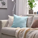 IKEA SANELA (ИКЕА САНЕЛА) — Чехол на подушку, светло-голубой 50х50 см — фото 2