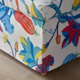IKEA STRANDMON (ИКЕА СТРАНДМОН) — Чехол для пуфа, Stigsbo разноцветный/бежевый — фото 4