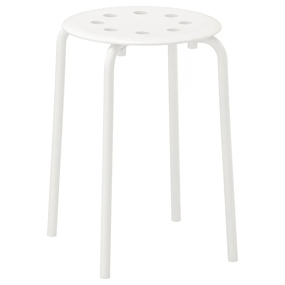 IKEA MARIUS (ИКЕА МАРИУС) — Табурет, белый 45 см