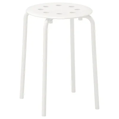 IKEA MARIUS (ИКЕА МАРИУС) — Табурет, белый 45 см