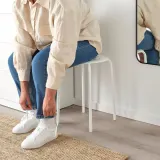 IKEA MARIUS (ИКЕА МАРИУС) — Табурет, белый 45 см — фото 4