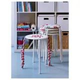 IKEA MARIUS (ИКЕА МАРИУС) — Табурет, белый 45 см — фото 5