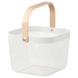 IKEA RISATORP (ИКЕА РИСАТОРП) — Корзина, белая 25x26x18 см — фото 1