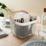 IKEA RISATORP (ИКЕА РИСАТОРП) — Корзина, белая 25x26x18 см — фото 2