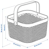 IKEA RISATORP (ИКЕА РИСАТОРП) — Корзина, белая 25x26x18 см — фото 7