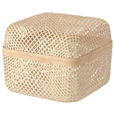IKEA SMARRA (ИКЕА СМАРРА) — Коробка с крышкой, естественный цвет 30x30x23 см