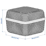 IKEA SMARRA (ИКЕА СМАРРА) — Коробка с крышкой, естественный цвет 30x30x23 см — фото 6