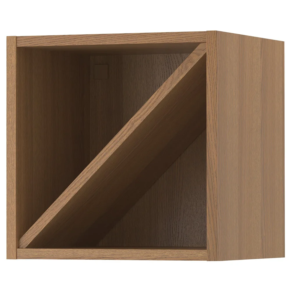 IKEA VADHOLMA (ИКЕА ВАДХОЛМА) — Полка для вина, коричневый/тонированный ясень 40x37x40 см