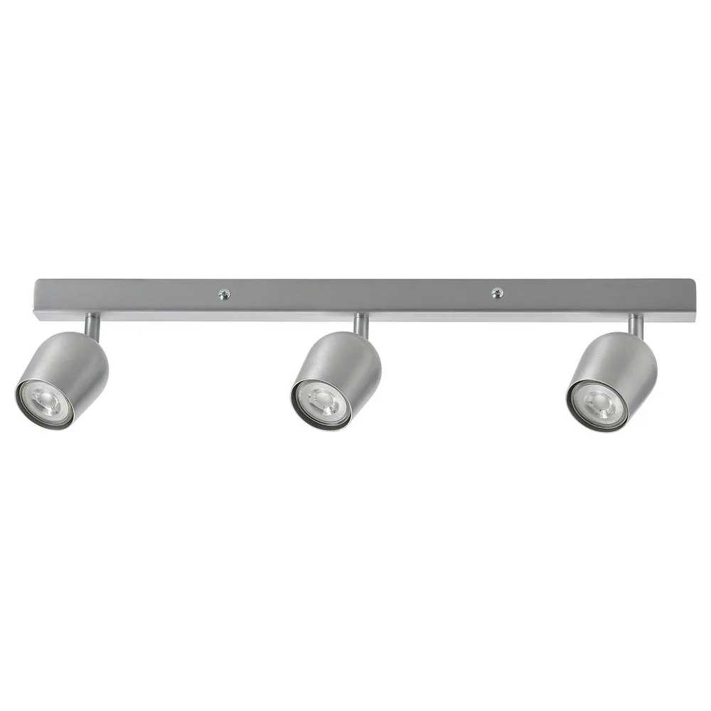 IKEA RÖKFRI (ИКЕА РЁКФРИ) — Потолочный светильник, 3 спота, серебристый
