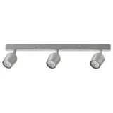 IKEA RÖKFRI (ИКЕА РЁКФРИ) — Потолочный светильник, 3 спота, серебристый — фото 1