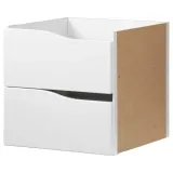 IKEA KALLAX (ИКЕА КАЛЛАКС) — Вставка с 2 ящиками, волна/белый 33x33 см — фото 1