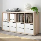 IKEA KALLAX (ИКЕА КАЛЛАКС) — Вставка с 2 ящиками, волна/белый 33x33 см — фото 2