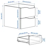 IKEA KALLAX (ИКЕА КАЛЛАКС) — Вставка с 2 ящиками, волна/белый 33x33 см — фото 4