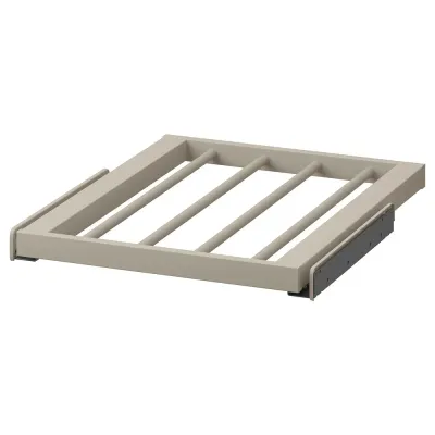 IKEA KOMPLEMENT (ИКЕА КОМПЛИМЕНТ) — Выдвижная вешалка для брюк, серо-бежевый 50x58 см