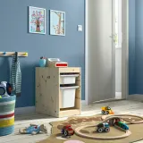 IKEA TROFAST (ИКЕА ТРУФАСТ) — Рама, светлая сосна, белая морилка 32x44x52 см — фото 2
