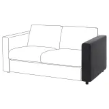 IKEA VIMLE (ИКЕА ВИМЛЕ) — Чехол на подлокотник, Hillared антрацит — фото 2