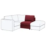 IKEA VIMLE (ИКЕА ВИМЛЕ) — Чехол на 1-местную секцию, Lejde красно-коричневый — фото 2