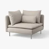 IKEA SÖDERHAMN (ИКЕА СЁДЕРХАМН) — Чехол на угловую секцию, Fridtuna светло-бежевый — фото 2