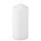 IKEA FENOMEN (ИКЕА ФЕНОМЕН) — Свеча столбчатая без запаха, белый 14 см 45 ч — фото 1