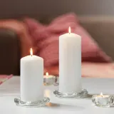 IKEA FENOMEN (ИКЕА ФЕНОМЕН) — Свеча столбчатая без запаха, белый 14 см 45 ч — фото 2