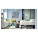 IKEA KJUGE (ИКЕА КЙУГЕ) - Пуф с ящиком для хранения - Книса тёмно-серый — фото 2