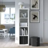 IKEA KJUGE (ИКЕА КЙУГЕ) - Пуф с ящиком для хранения - Книса тёмно-серый — фото 4