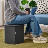 IKEA KJUGE (ИКЕА КЙУГЕ) - Пуф с ящиком для хранения - Книса тёмно-серый — фото 5